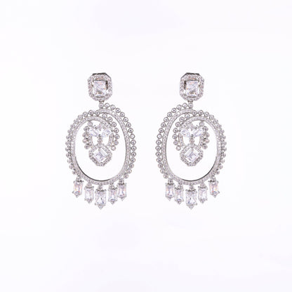Opal Touch - Timeless Rhodium Studs - Earrings