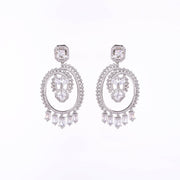 Opal Touch - Timeless Rhodium Studs - Earrings