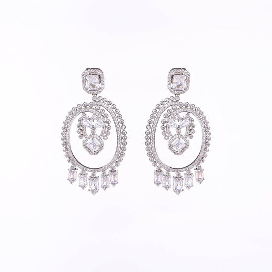 Opal Touch - Timeless Rhodium Studs - Earrings