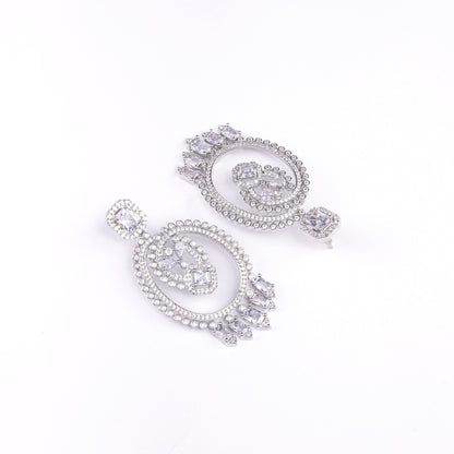 Opal Touch - Timeless Rhodium Studs - Earrings