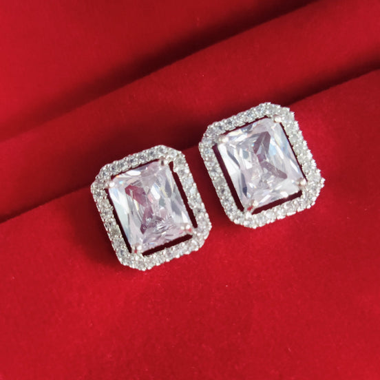 Opal Touch - Timeless Rhodium Studs - Studs