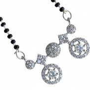 Timeless Whisper Rhodium Mangalsutra - Opal Touch