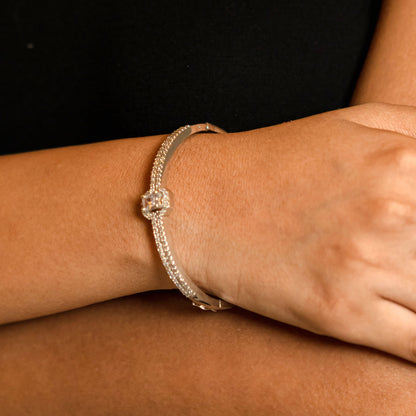 Opal Touch - Timeless White Rhodium Bracelet - Bracelets