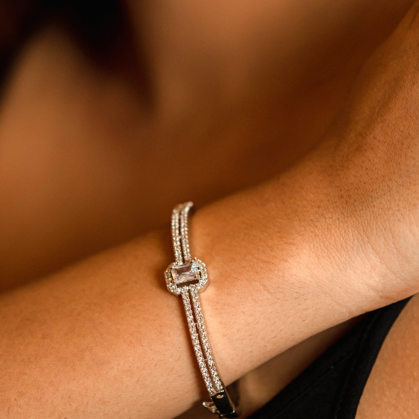 Opal Touch - Timeless White Rhodium Bracelet - Bracelets