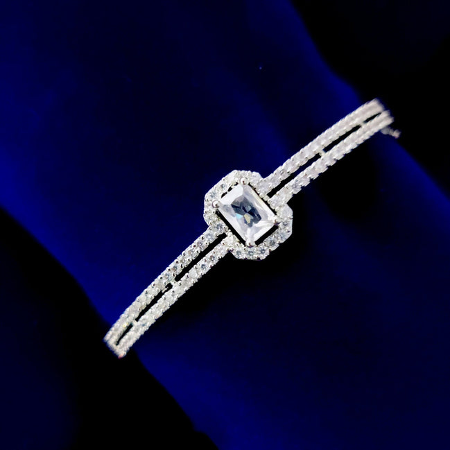 Opal Touch - Timeless White Rhodium Bracelet - Bracelets