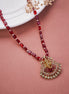Locket Set - Traditional Beaded Temple Locket with Lord Ganesha Pendant - Opal Touch