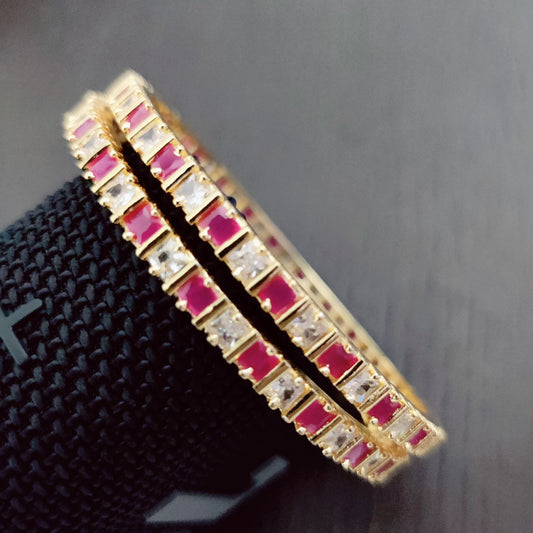 Opal Touch - Traditional Fusion Bangles (Pack of 2) - Bangles