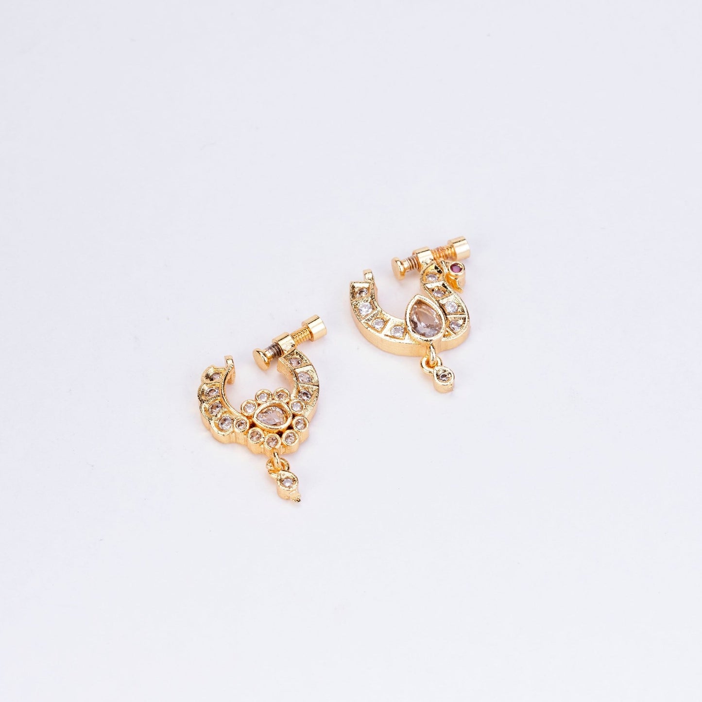 Nose Pin - Traditional Gold Plated Combo Nose Pins - Opal Touch