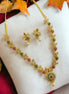 Opal Touch - Traditional Gold Plated Peacock Necklace Set - Necklace
