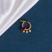 Nose Pin - Traditional Gold Plated Screw Nose Pin - Opal Touch
