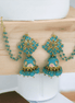 Opal Touch - Traditional Jhumka With Moti Chain - Jhumka