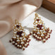 Traditional Kundan Danglers With Moti Earrings - Opal Touch