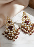 Traditional Kundan Danglers With Moti Earrings - Opal Touch