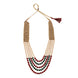 Opal Touch - Traditional Long Moti Mala Bridal Set Combo - Necklace