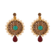 Opal Touch - Traditional Long Moti Mala Bridal Set Combo - Necklace
