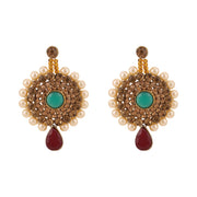 Opal Touch - Traditional Long Moti Mala Bridal Set Combo - Necklace