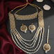 Traditional Long Moti Mala Bridal Set Combo - Opal Touch