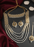 Traditional Long Moti Mala Bridal Set Combo - Opal Touch