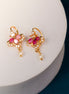 Traditional Marathi Gold Plated CZ Stone Bugadi Earrings - Opal Touch