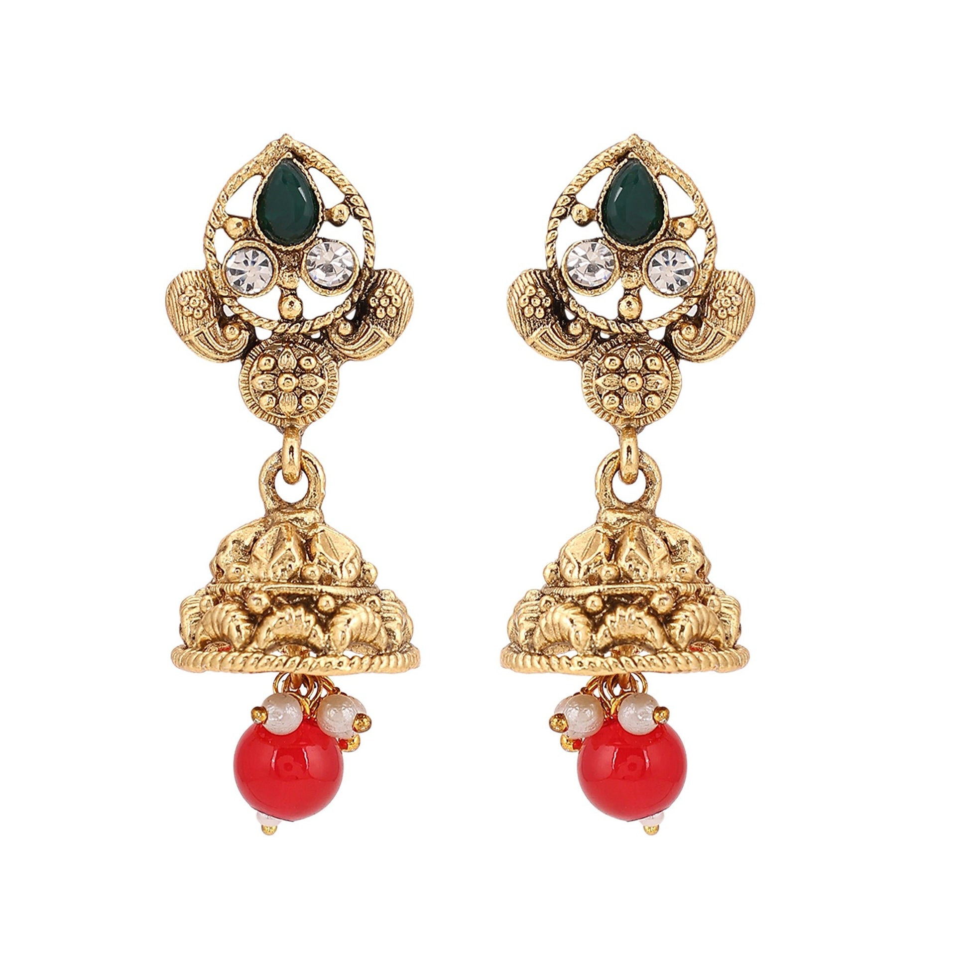 Opal Touch - Traditional Multicolor Polki Kundan Moti Mala - Necklace