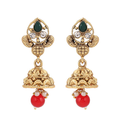 Opal Touch - Traditional Multicolor Polki Kundan Moti Mala - Necklace