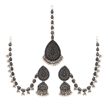 Opal Touch - Traditional Oxidized Jhumka Combo - Jhumka