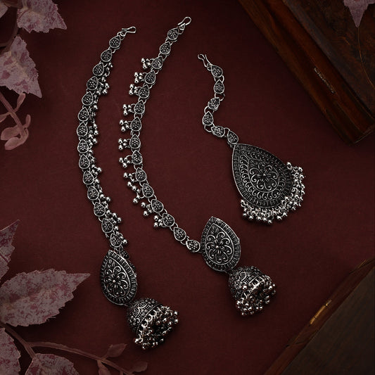 Opal Touch - Traditional Oxidized Jhumka Combo - Jhumka