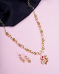Opal Touch - Traditional Peacock Gold Plated Necklace Set - Necklace