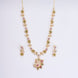 Opal Touch - Traditional Peacock Gold Plated Necklace Set - Necklace