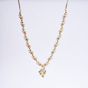 Opal Touch - Traditional Peacock Gold Plated Necklace Set - Necklace