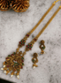Opal Touch - Traditional Peacock Long Neclace Set - Necklace