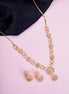Opal Touch - Traditional Round Gold Plated Necklace Set - Necklace