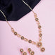 Opal Touch - Traditional Round Gold Plated Necklace Set - Necklace