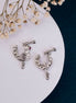 Nose Pin - Traditional Swan Shaped Rhodium Plated Combo Nose Pins - Opal Touch