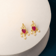 Traditional Temple Jewellery Kemp Pearl Bugadi Earrings - Opal Touch