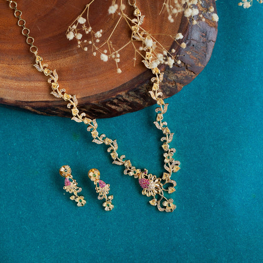 Necklace - Tri - Color Grace Necklace - Opal Touch