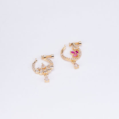 Nose Pin - Tri - Floral Combo Gold Plated Nose Pins - Opal Touch