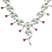 Necklace - Tri - Tone Elegance Necklace - Opal Touch