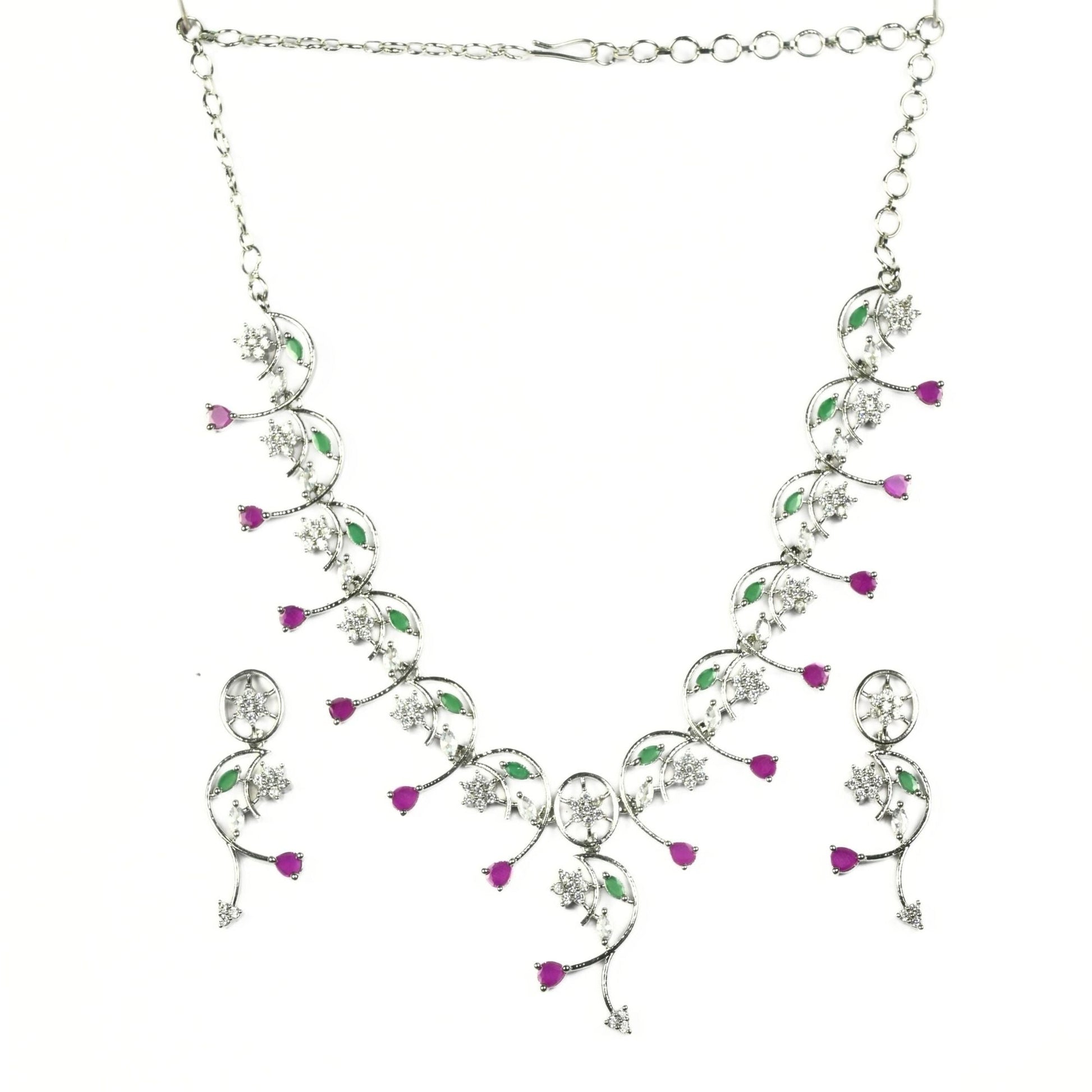 Necklace - Tri - Tone Elegance Necklace - Opal Touch