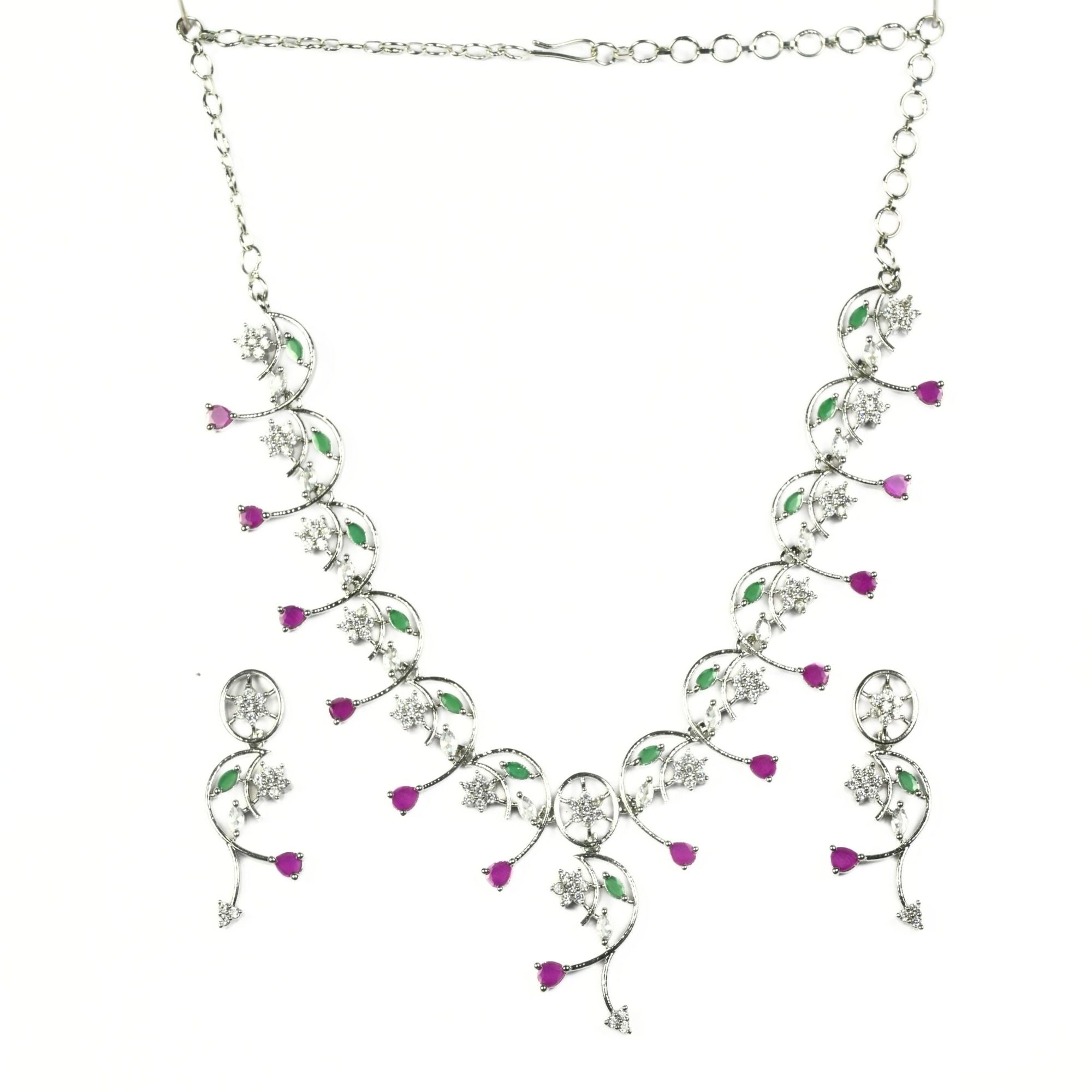 Necklace - Tri - Tone Elegance Necklace - Opal Touch