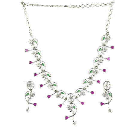 Necklace - Tri - Tone Elegance Necklace - Opal Touch