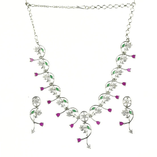 Necklace - Tri - Tone Elegance Necklace - Opal Touch