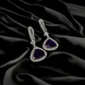 Opal Touch - Triangle Rhodium Hook Back Earrings - Earrings