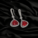 Opal Touch - Triangle Rhodium Hook Back Earrings - Earrings