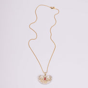Locket Set - Trilok Sambhu Gold Plated Locket Set - Opal Touch