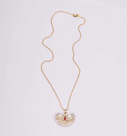 Locket Set - Trilok Sambhu Gold Plated Locket Set - Opal Touch