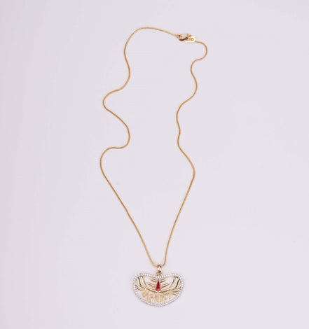 Locket Set - Trilok Sambhu Gold Plated Locket Set - Opal Touch