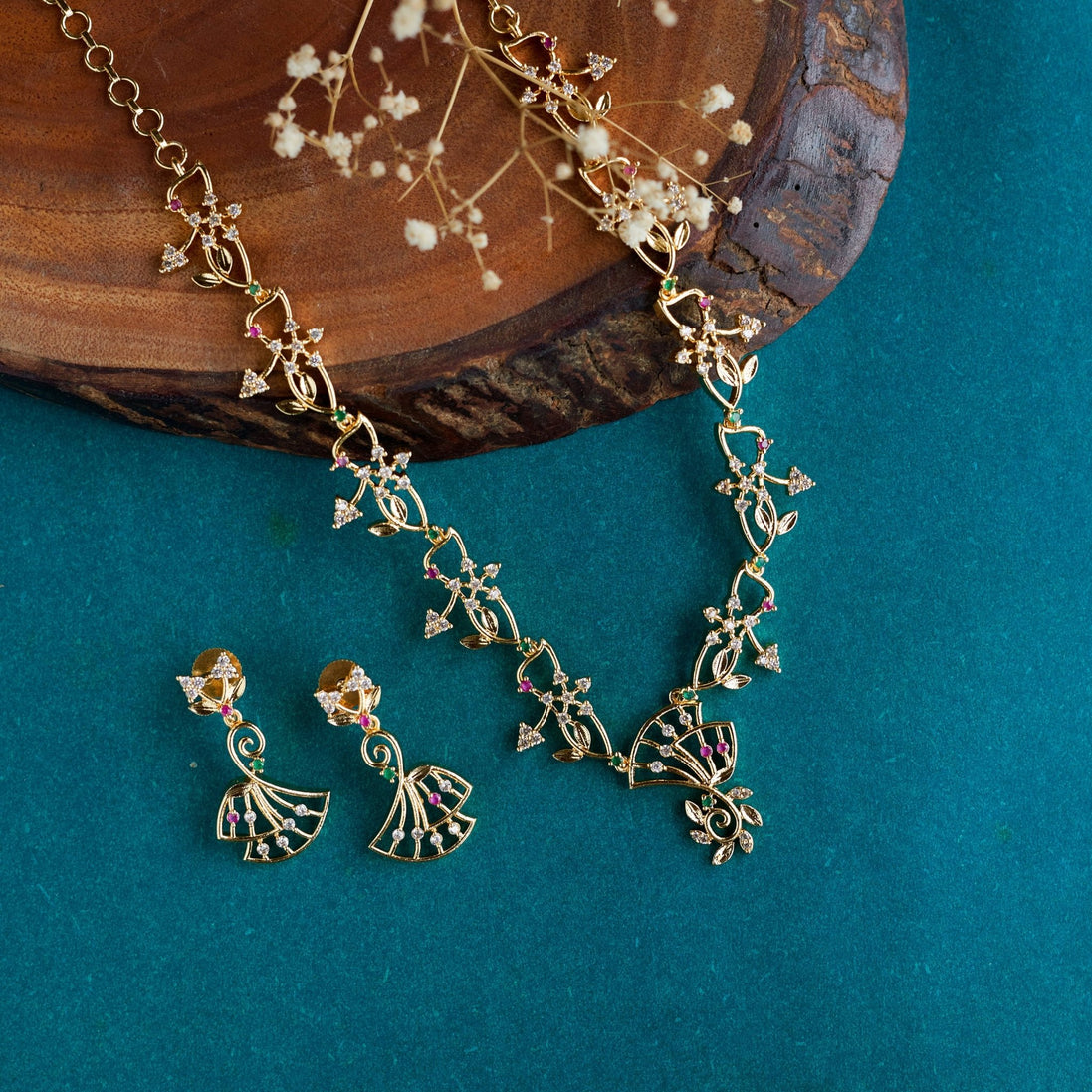 Necklace - Trinity Elegance Necklace - Opal Touch