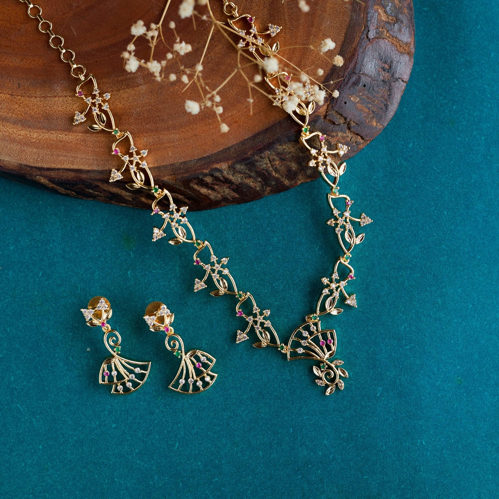 Necklace - Trinity Elegance Necklace - Opal Touch