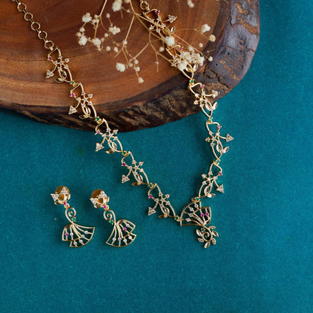 Necklace - Trinity Elegance Necklace - Opal Touch